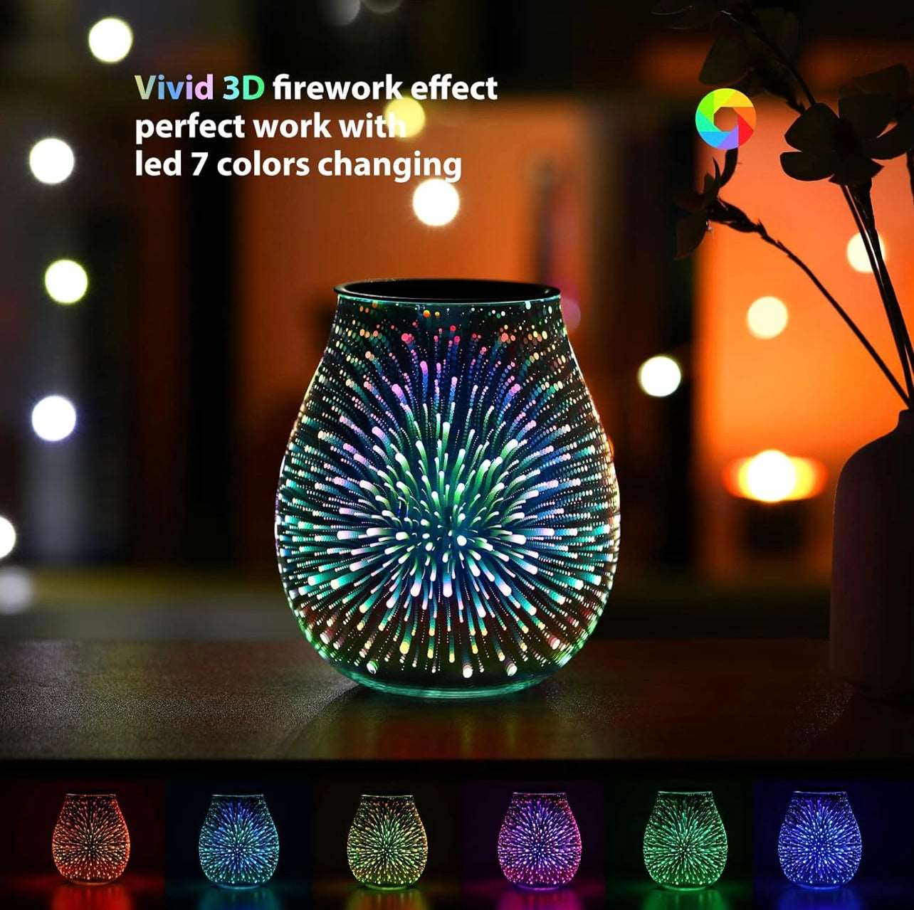 Warmer 3D led color changing